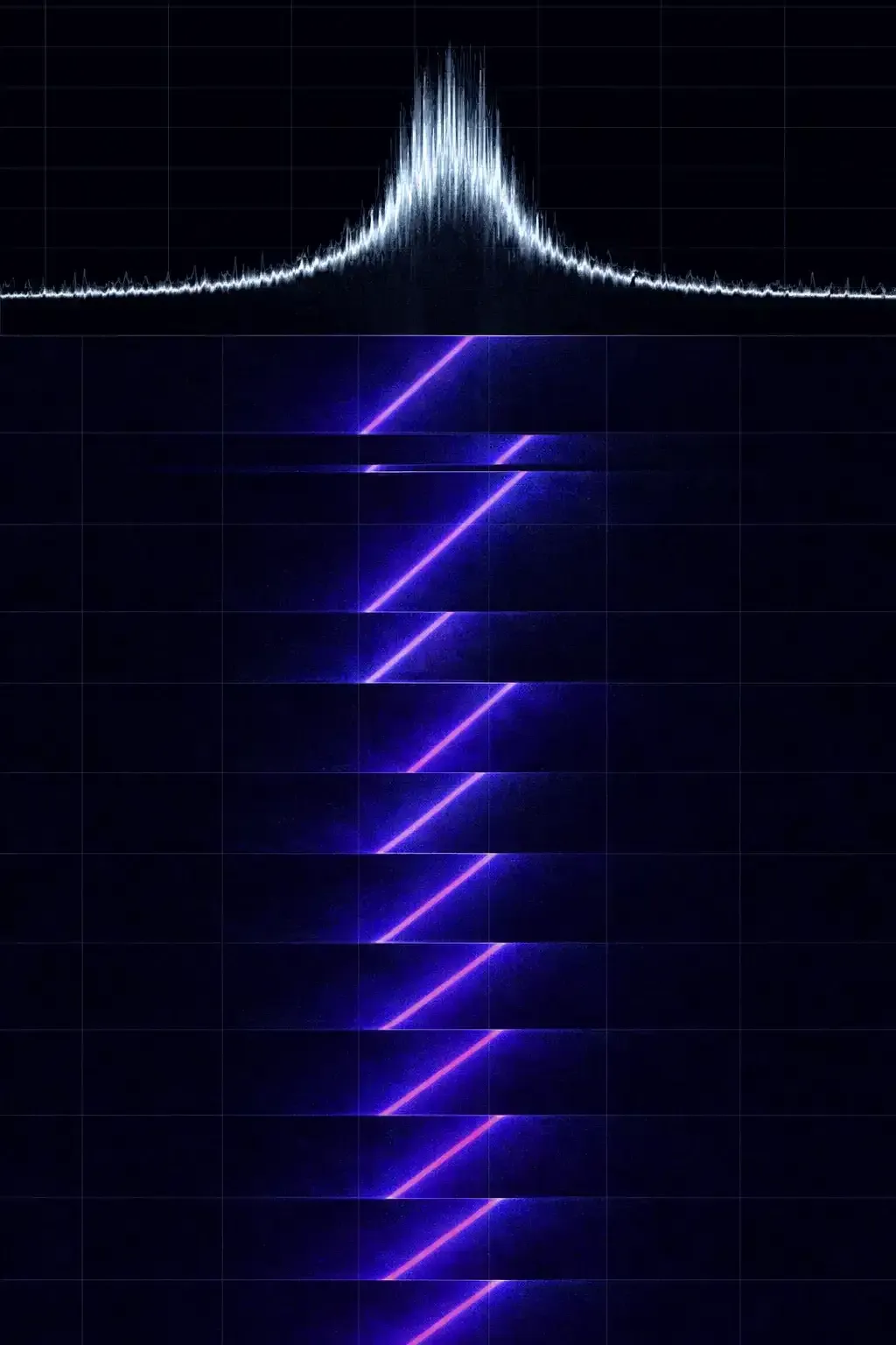 Vue oscilloscope d'un signal LoRa