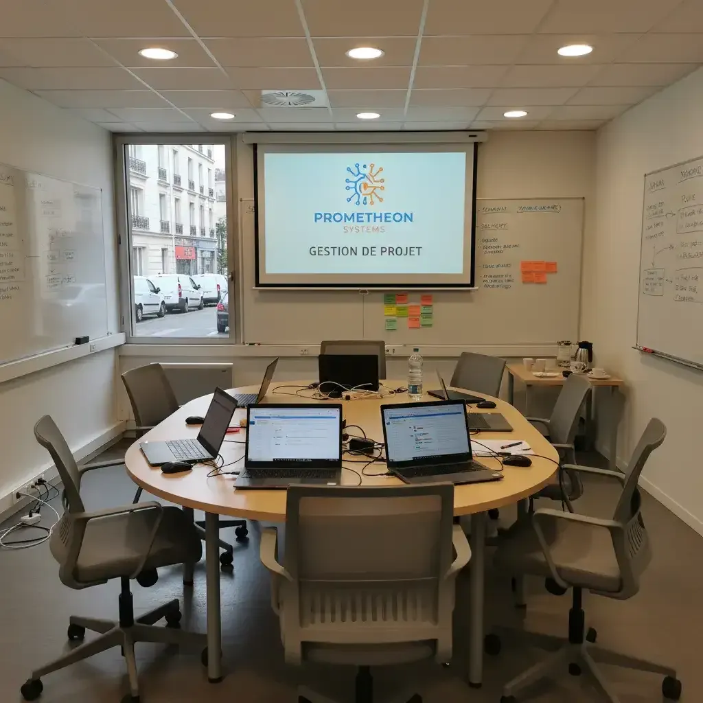 Présentation de gestion de projet dans un bureau